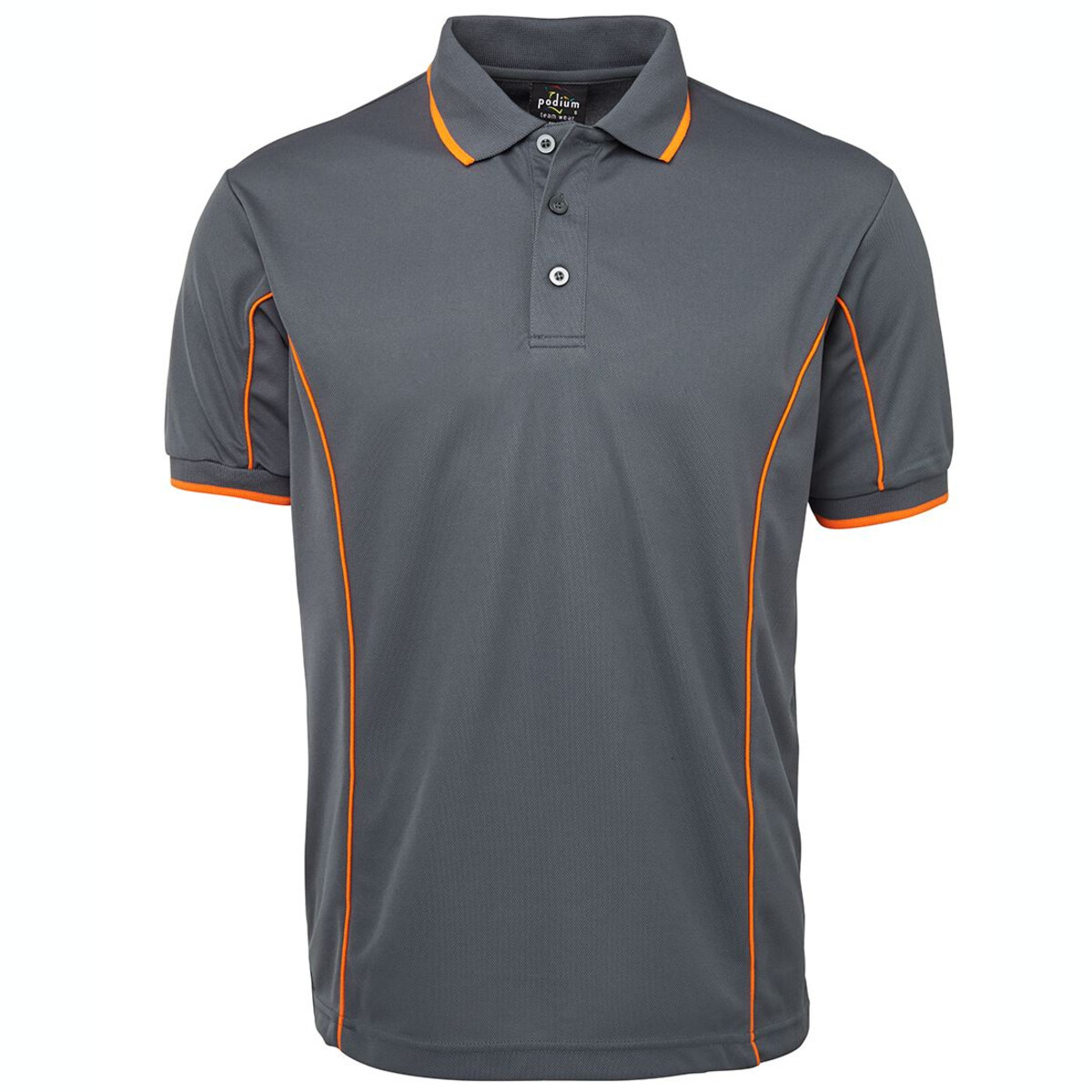Mens S/S Piping Polo Front