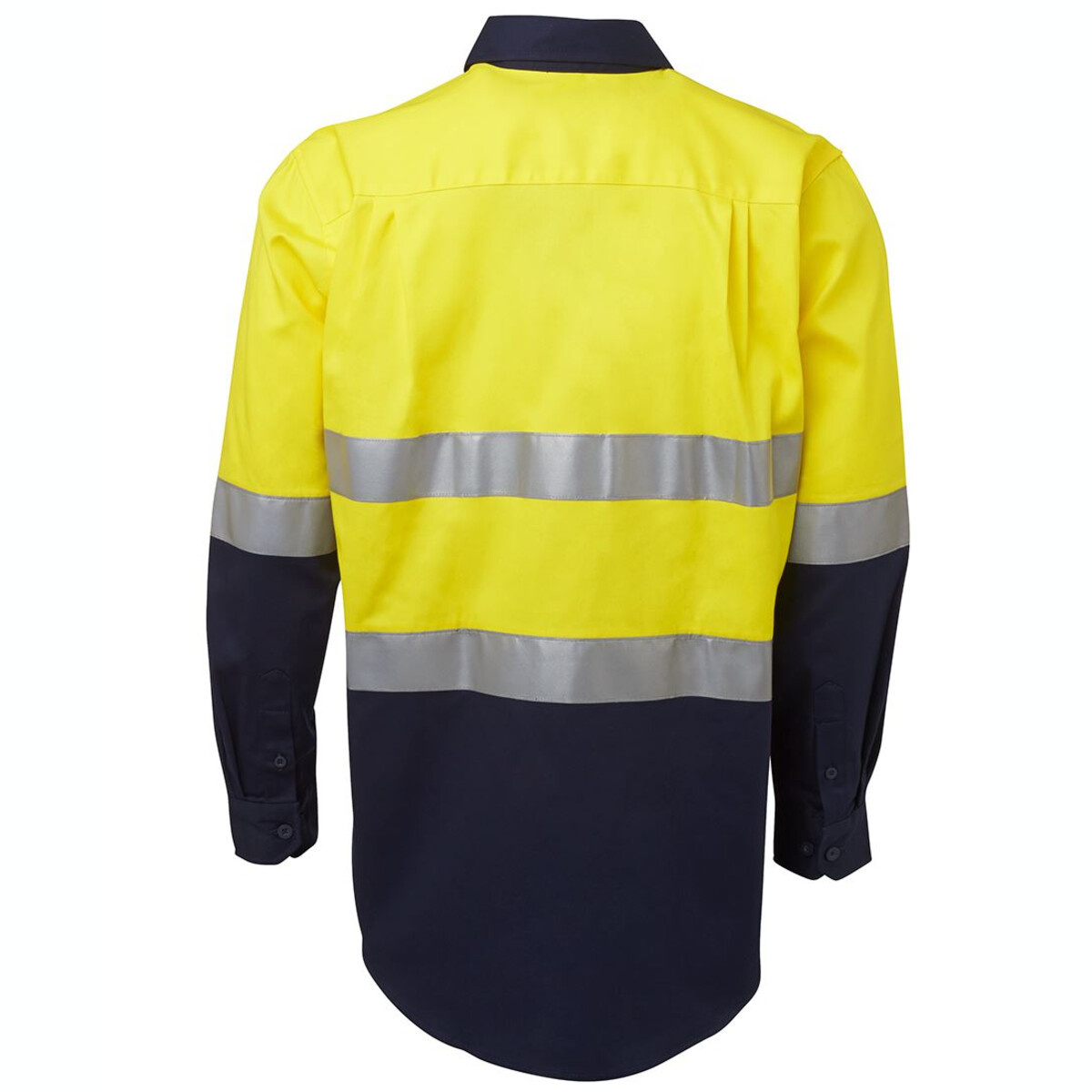 JB's Wear Hi Vis Taped L/S Cotton Mens Shirt Back