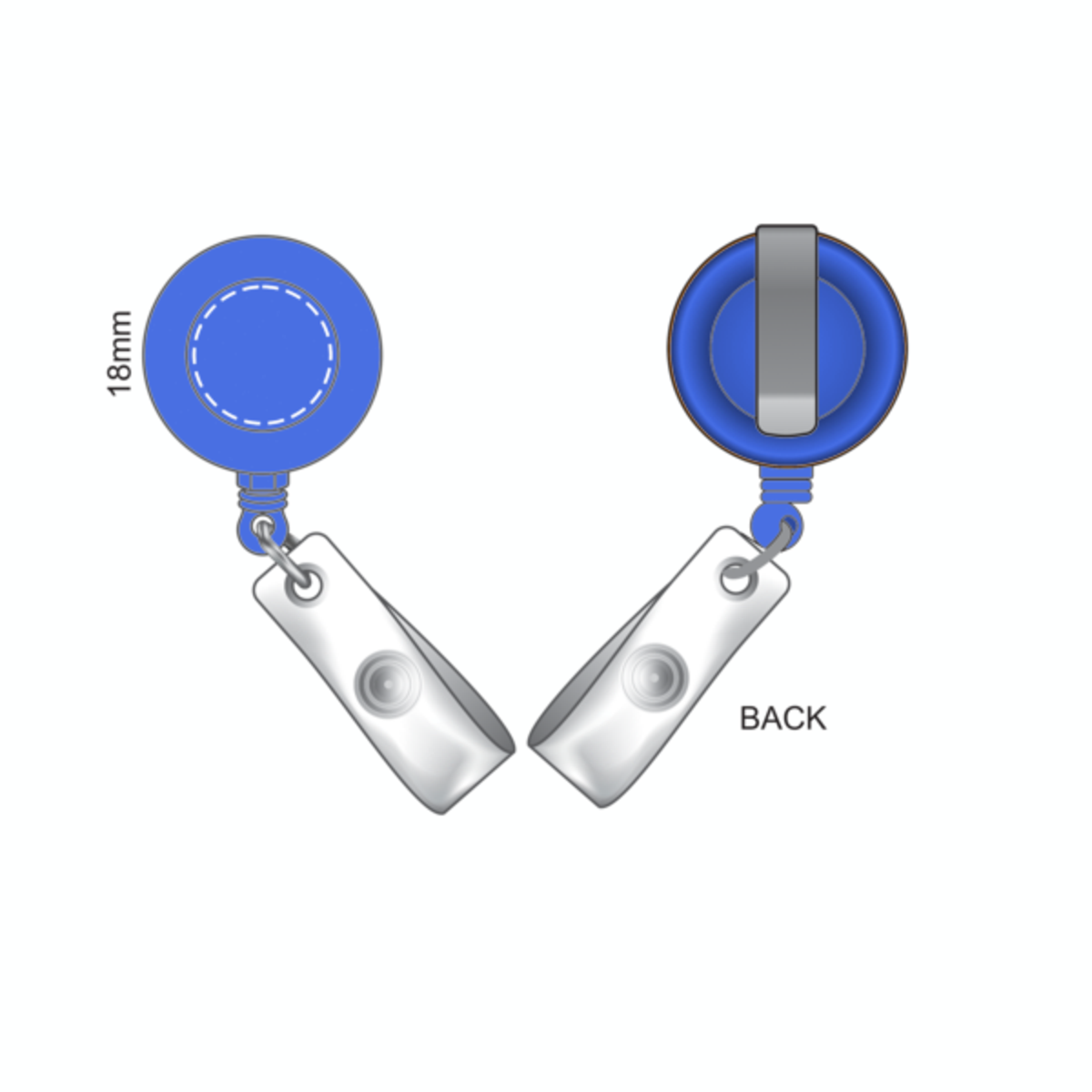 Bravo Retractable ID Holder Front