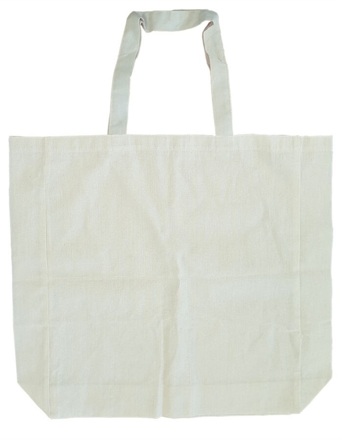 Calico Short Handle Shopping Tote 370mm x 420mm Thumbnail